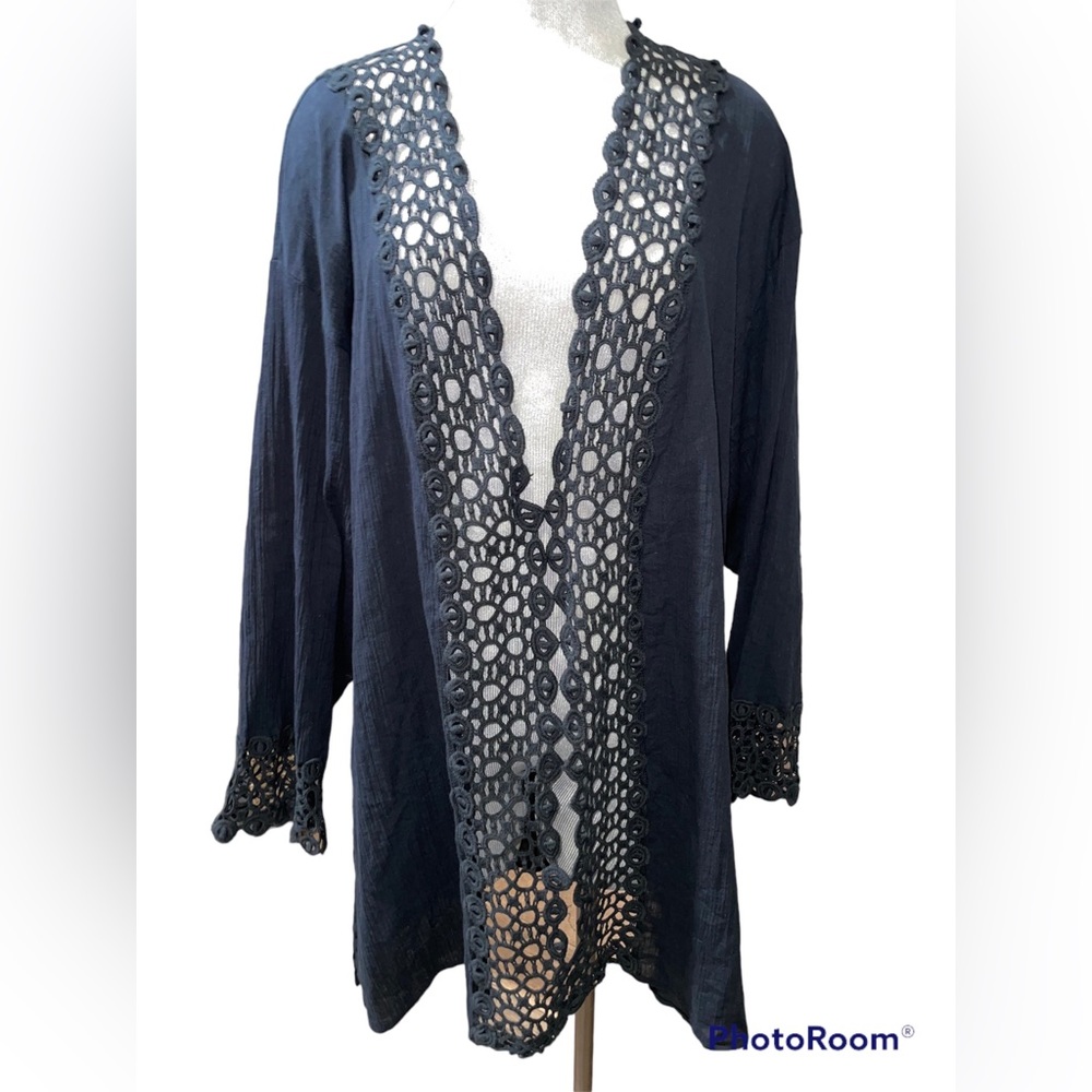 Navy blue swim cover up